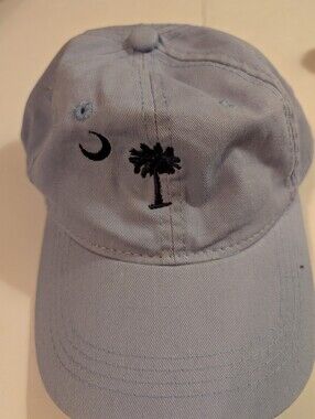 Palmetto Gear Light Blue Baseball Cap with Palm Tree Embroidery Adjustable